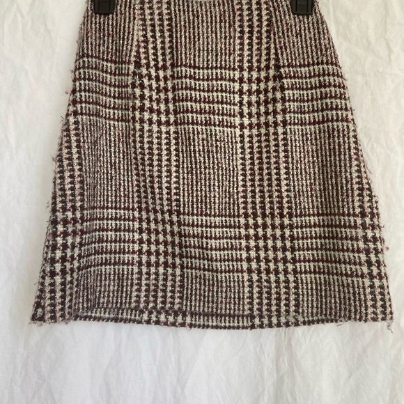 Revolve Line & Dot Thalia Skirt in Plum & Black Plaid Size Small - Picture 5 of 8